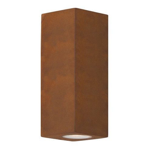 Buitenverlichting Geo up en down wandlamp in moderne stijl van cortenstaal