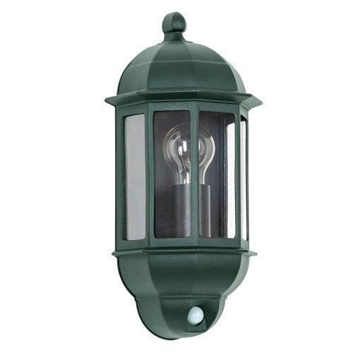 Buitenlamp Verona klassieke stijl buitenverlichting voorzien van bewegingssensor en in de kleur groen