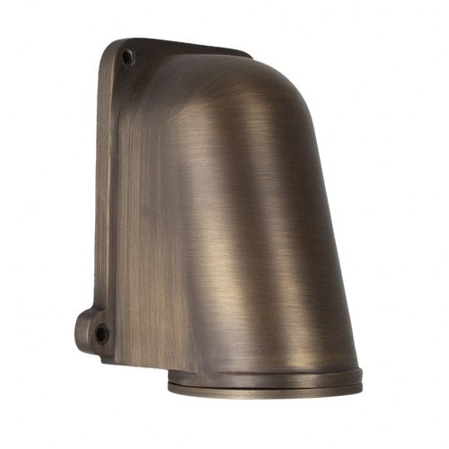 bronzen buitenlamp voor aan de wand met ronde vormen en modern design