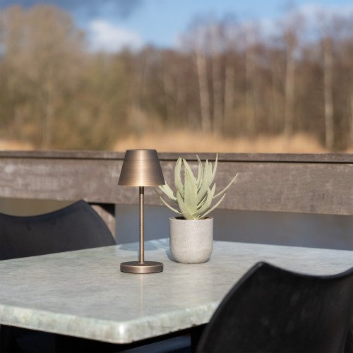 Buitenlamp en Binnenlamp Bronzen tafellamp modern