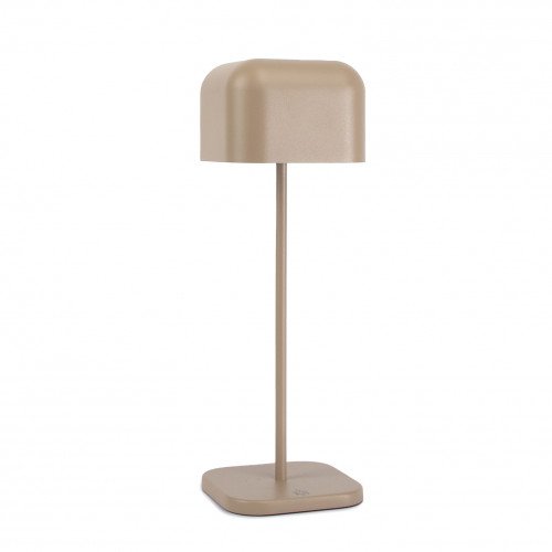 Beige tafellamp aluminium modern buiten en binnen