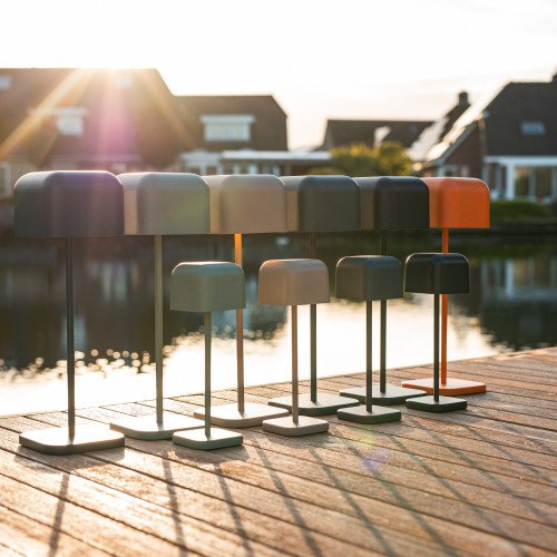 Antracieten tafellamp aluminium modern buiten en binnen