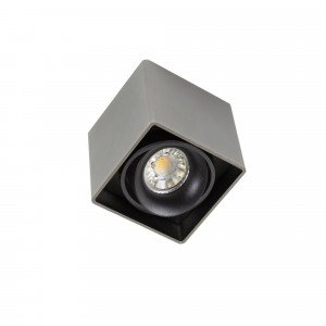 Richtbare opbouwspot Bjorn 1 Gun Metal vierkant