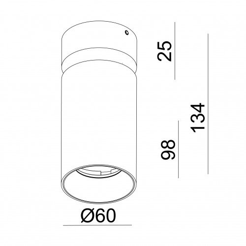 Smart mila 1 opbouwspot rond gu10 plafondlamp