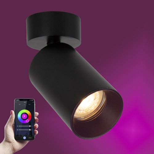 Smart mila 1 opbouwspot rond gu10 plafondlamp