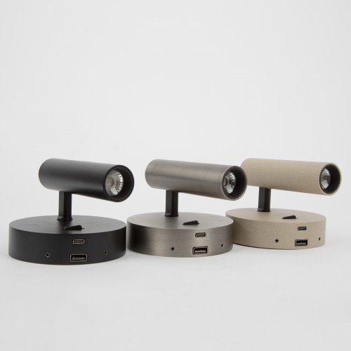 Champagne wandspot richtbaar aluminium USB