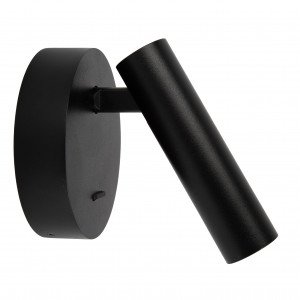 Zwarte wandspot richtbaar aluminium USB Zwarte wandspot richtbaar aluminium USB