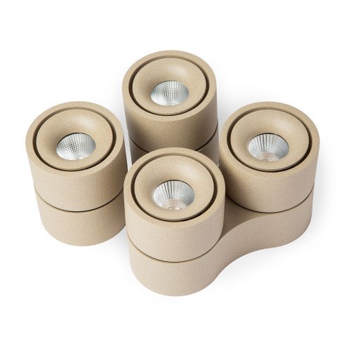 Ronde luxe compacte pladondspot champagnekleurig