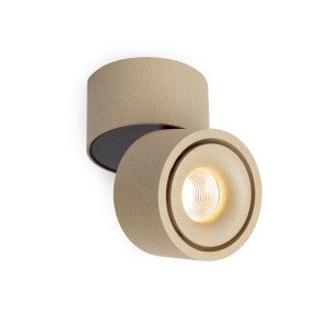 Ronde luxe compacte pladondspot champagnekleurig
