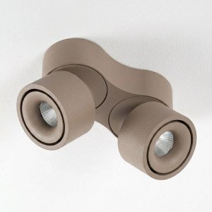 Richtbare opbouwspot Ole 2 champagne led