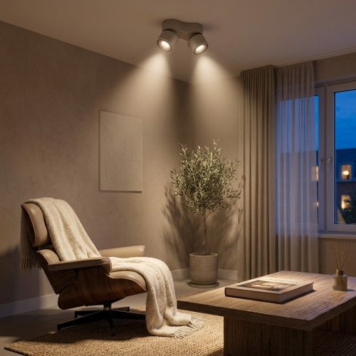 Richtbare opbouwspot Ole 2 champagne led