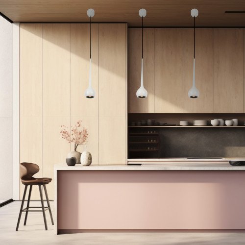 Witte druppel-design hanglamp aluminium modern
