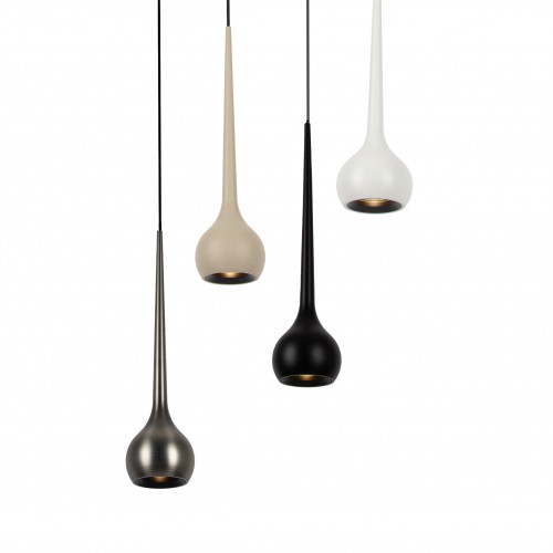 Witte druppel-design hanglamp aluminium modern