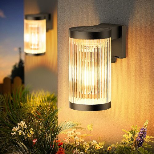Moderne muurlamp zonne-energie rond model