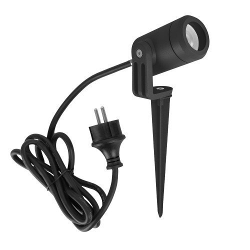 Zwarte compacte grondspot LED-Spike GU10 PAR11