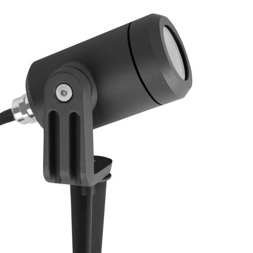 Zwarte compacte grondspot LED-Spike GU10 PAR11