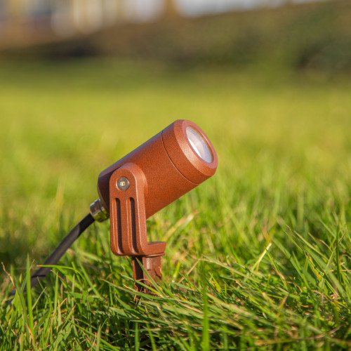 Corten kleurige compacte grondspot LED-Spike GU10 PAR11