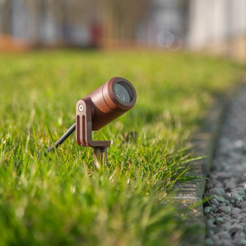Corten kleurige compacte grondspot LED-Spike GU10 PAR11