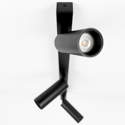 Binnenverlichting zwarte inbouwspot Aluminium