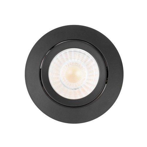 Ronde inbouwspot plafond zwart dimbaar 82cm