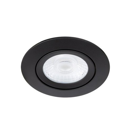 Ronde inbouwspot plafond zwart dimbaar 82cm