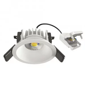 Ronde inbouwspot Ivar plafond wit dimbaar 90mm