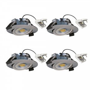 Ronde inbouwspot plafond brushed dimbaar 82cm Ronde inbouwspot plafond brushed dimbaar 82cm