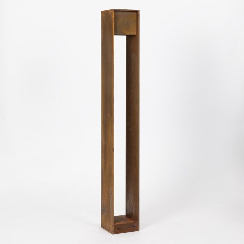 Tuinlamp 90cm cortenstaal vierkant modern GU10