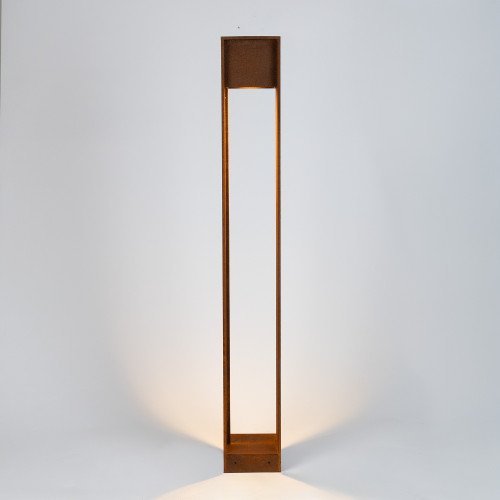 Tuinlamp 90cm cortenstaal vierkant modern GU10
