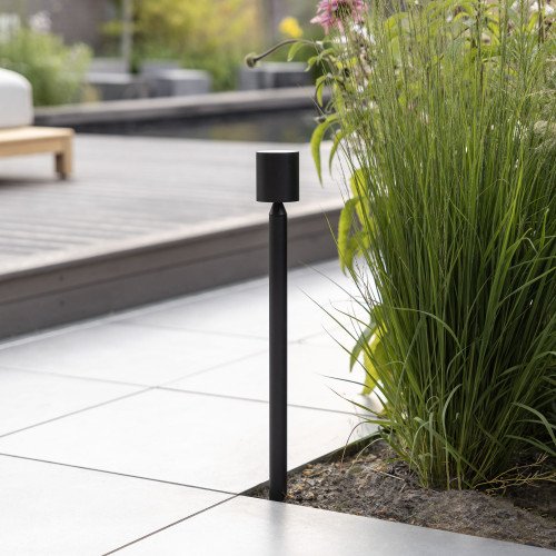Tuinlamp Issy Medium zwart met grondspie en LED