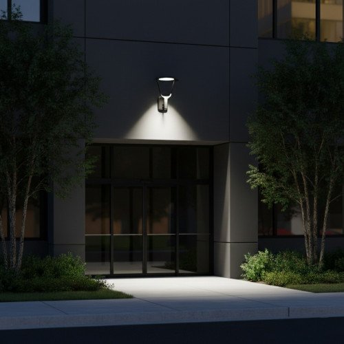 Buitenlamp Bern muurlamp zwart aluminium modern