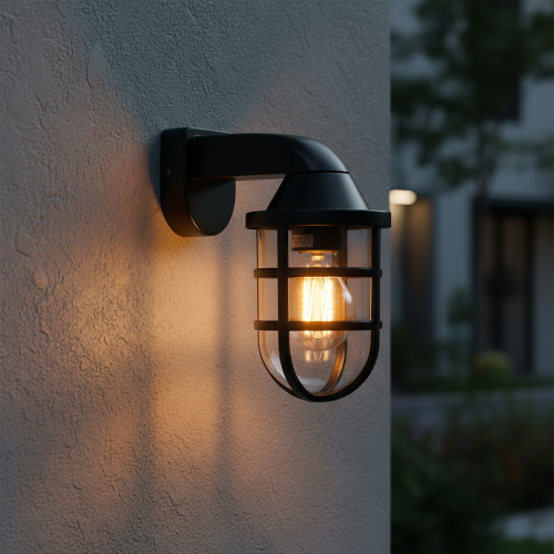 Buitenlamp Davi muurlamp zwart modern