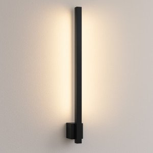 Verticale wandlamp bar zwart aluminium modern