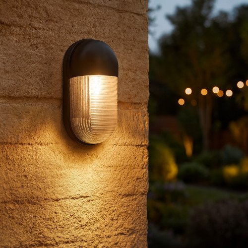 Buitenlamp bullet muurlamp zwart aluminium modern