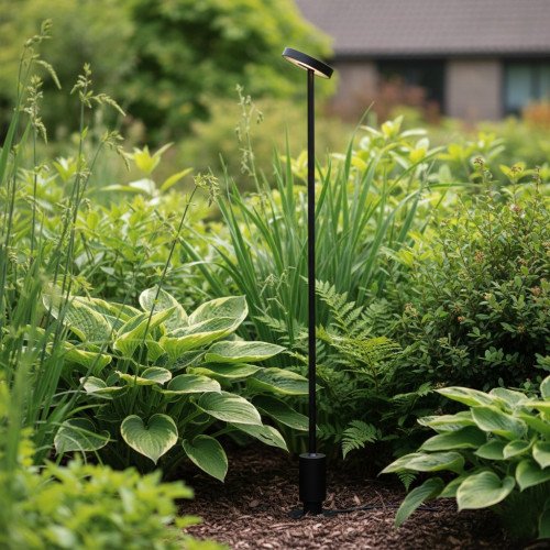 Buitenlamp kantelbaar tyra tuinlamp zwart aluminium modern