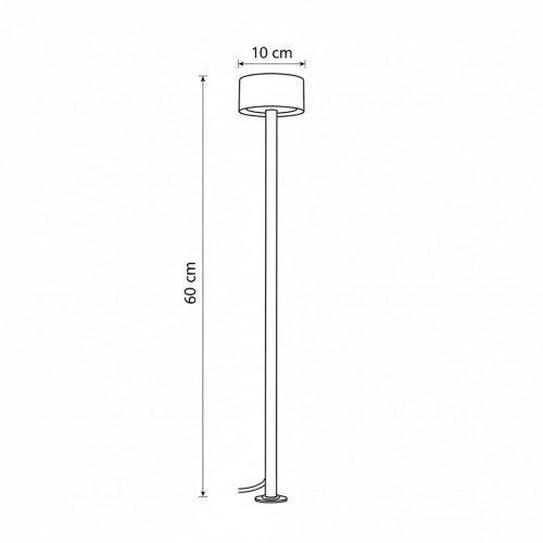 Zwart Ayla Tuinlamp 60cm aluminium IP65 met grondspie