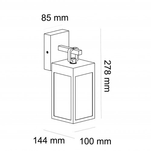 Buitenverlichting Cartagena muurlamp corten aluminium