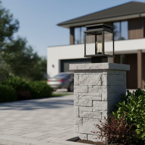 Buitenlamp Leicester tuinlamp zwart aluminium 30cm