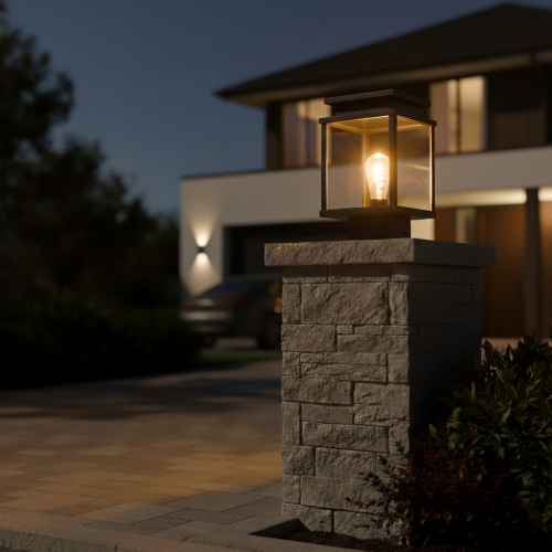 Buitenlamp Leicester tuinlamp zwart aluminium 30cm