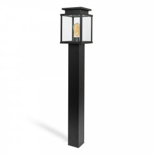Buitenlamp Leicester tuinlamp zwart aluminium 100cm