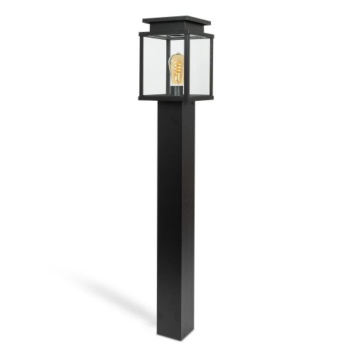 Buitenlamp Leicester tuinlamp zwart aluminium 100cm