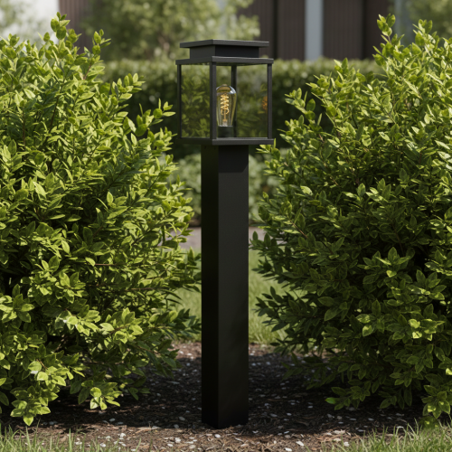 Buitenlamp Leicester tuinlamp zwart aluminium 100cm