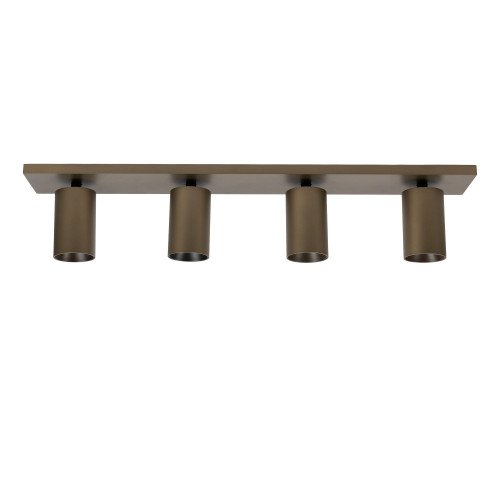 Binnenverlichting Mila 4 opbouwspot brons modern