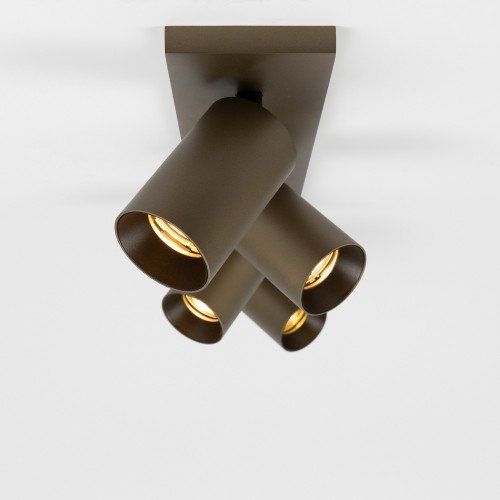 Binnenverlichting Mila 4 opbouwspot brons modern