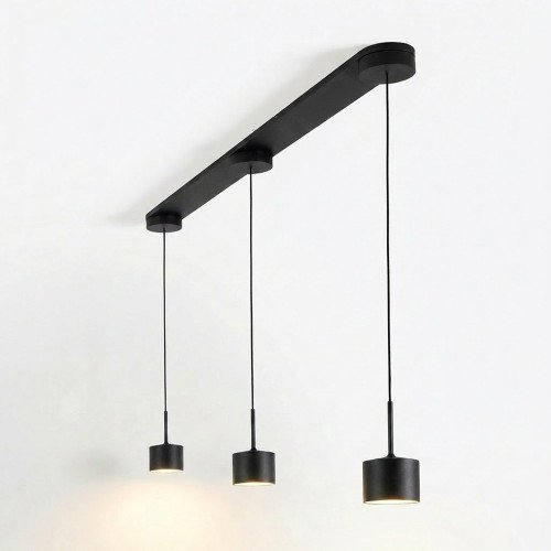 Binnenverlichting June hanglamp zwart modern 3-lichts