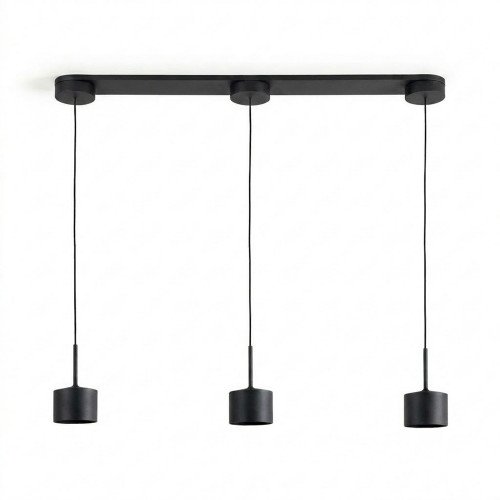 Binnenverlichting June hanglamp zwart modern 3-lichts