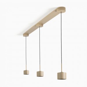 Binnenverlichting June hanglamp champagne modern 3-lichts