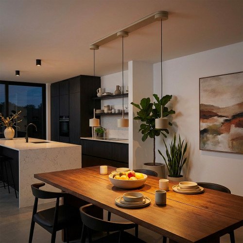 Binnenverlichting June hanglamp brons modern 3-lichts