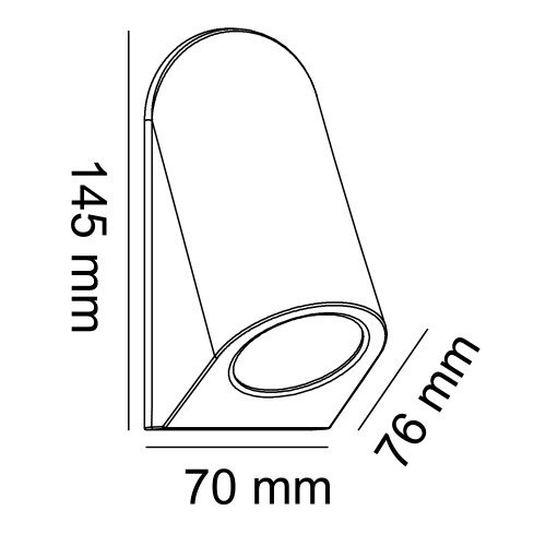Buitenlamp Alan Muurlamp zwart modern aluminium