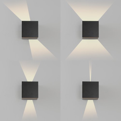 Buitenlamp Brian muurlamp zwart LED modern